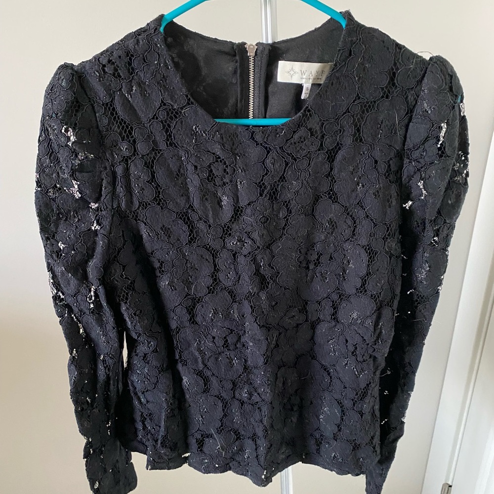 Puffed Sleeve Lace Blouse | WAYF